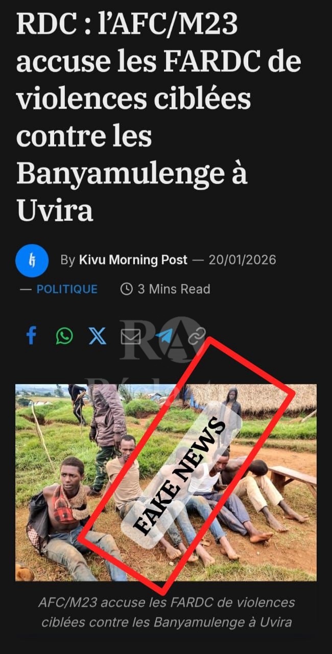 Les FARDC n’ont pas ciblé la communauté Banyamulenge à Uvira